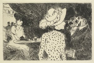 Caféscène door Jean Louis Forain