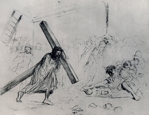 Christus draagt het kruis door Jean Louis Forain