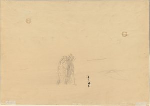 Figuren in een landschap (verso) door Jean Louis Forain