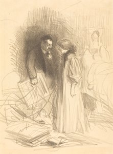 "Ik durf ze niet neer te halen... het zou hem te veel pijn doen." door Jean Louis Forain