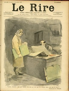 Illustratie door Jean-Louis Forain (1852-1931) voor de omslag van Le Rire door Jean Louis Forain