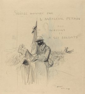 Le Baiser du Drapeau, 1918 door Jean Louis Forain