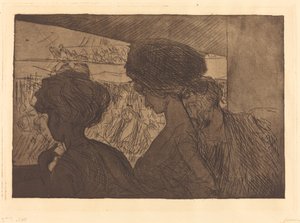 Onderste loge in het theater door Jean Louis Forain