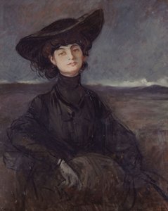 Portret van Anna-Elisabeth, Gravin Mathieu de Noailles 1876-1933, ca. 1905 door Jean Louis Forain