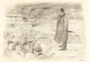 Scène van een Staking (derde plaat) door Jean Louis Forain