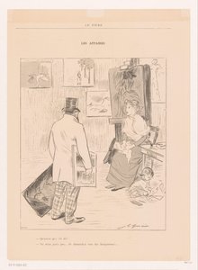 Schildersfamilie in atelier door Jean Louis Forain