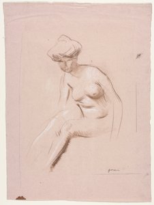 Zittende Naakt door Jean Louis Forain
