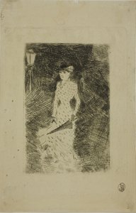 Wandelende vrouw met paraplu