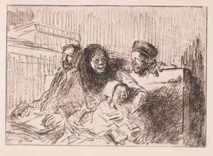 Getuigen bij de zitting, 1908 door Jean Louis Forain