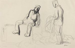 De economische terugtrekking, ca. 1914-1919 door Jean Louis Forain
