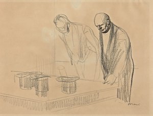 De hoeden van de bondgenoten [recto], ca. 1914-1919 door Jean Louis Forain