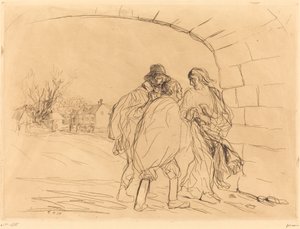 De ontmoeting onder de boog (eerste plaat) door Jean Louis Forain