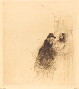 De ontmoeting onder de boog (tweede plaat) door Jean Louis Forain