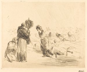 Het wonder voor het Heilig Sacrament (vierde plaat) door Jean Louis Forain
