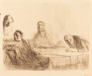 Het avondmaal in Emmaüs (tweede plaat) door Jean Louis Forain