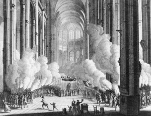 Franse Revolutie: Begrafenis van Honore Gabriel Riqueti, Graaf van Mirabeau op 4 april