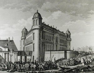 Kanonnen van Chantilly naar Parijs gebracht, 9 augustus 1789 door Jean Louis Prieur
