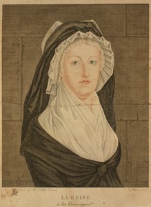 Marie Antoinette in de Conciergerie als gevangene, 1793