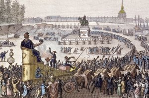 Eerste viering van de vrijheid in Parijs op 15 april door Jean Louis the Younger Prieur