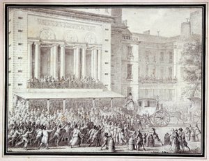 Het volk sluit de deuren van de Opera: 12 juli door Jean Louis the Younger Prieur