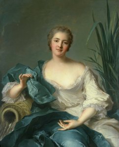 Portret van Madame Marie-Henriette Bertolo de Pleneuf. door Jean Marc Nattier