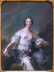 Duits: Die Markiezin de Baglion als Flora Markiezin van Baglion als Flora door Jean Marc Nattier