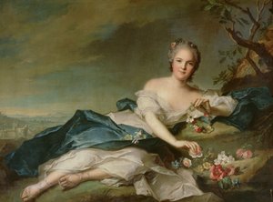 Henrietta Maria van Frankrijk (1606-69) als Flora, 1742