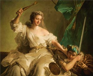 Gerechtigheid die Onrecht bestraft noemde Madame Adélaïde van Frankrijk als Gerechtigheid. door Jean Marc Nattier