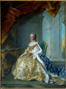Portret van Louise Elisabeth van Frankrijk, Infante van Spanje en daarna Hertogin van Parma door Jean Marc Nattier