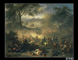 De slag bij Poltava in 1709, 1717 door Jean Marc Nattier