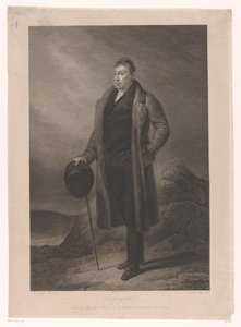 Portret van Gilbert du Motier, markies de la Fayette door Jean Marie Leroux
