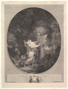 De belofte van liefde (1786) door Jean Mathieu