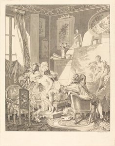 Het Eerlijke Model door Jean Michel Moreau after Pierre Antoine Baudouin