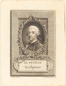 D. Pineau, Beeldhouwer door Jean Michel Moreau after Pierre Paul Merelle