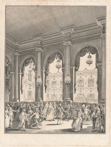 Het gemaskerde bal - Feest gegeven ter gelegenheid van de geboorte van Monseigneur de Dauphin, 23 januari 1782 door Jean Michel Moreau the Younger