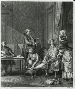 De Levee, gegraveerd door Louis Michel Halbou (1730-ca.1809) 1781 door Jean Michel the Younger Moreau