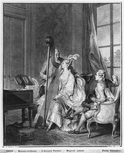 De perfecte akkoord, gegraveerd door Isidore Stanislas Helman, 1777 door Jean Michel the Younger Moreau