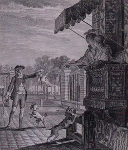 De Succesvolle Weddenschap, gegraveerd door Camligue door Jean Michel the Younger (after) Moreau