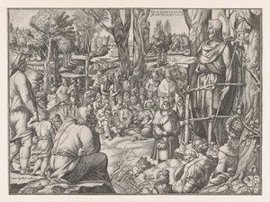 St. Johannes predikend in de woestijn