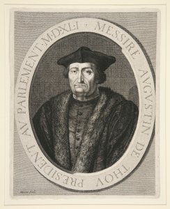Augustin de Thou, President van het Parlement van Parijs van 1535 tot 1544 door Jean Morin