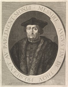 Augustin de Thou, president van het Parlement door Jean Morin