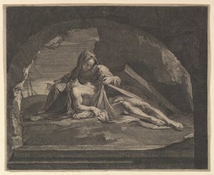La Vierge au sepulcre door Jean Morin