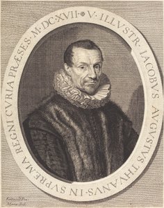 Jacques Auguste de Thou door Jean Morin after Louis Elle I