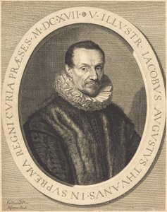 Jacques Auguste de Thou door Jean Morin after Louis Elle I