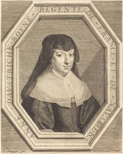 Anna van Oostenrijk door Jean Morin after Philippe de Champaigne