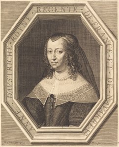 Anna van Oostenrijk door Jean Morin after Philippe de Champaigne