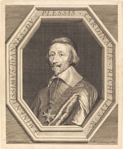 Kardinaal Richelieu door Jean Morin after Philippe de Champaigne