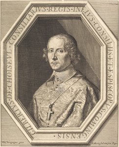 Gilbert de Choiseul du Plessis Praslin door Jean Morin after Philippe de Champaigne