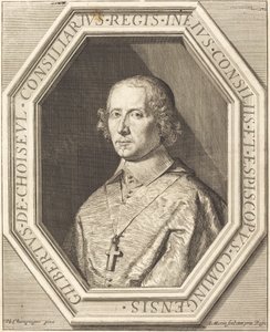 Gilbert de Choiseul du Plessis Praslin door Jean Morin after Philippe de Champaigne