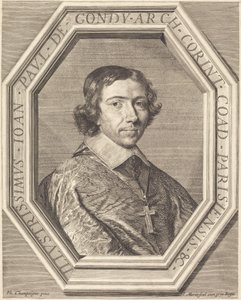 Jean Francois Paul de Gondy door Jean Morin after Philippe de Champaigne